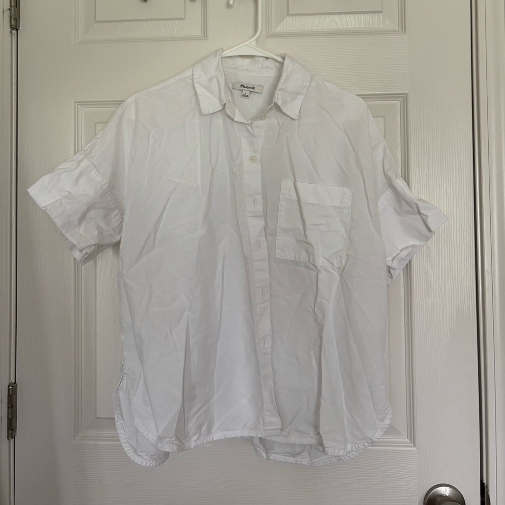 Madewell White Casual Button Down Shirt